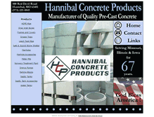 Tablet Screenshot of hannibalconcreteproducts.com